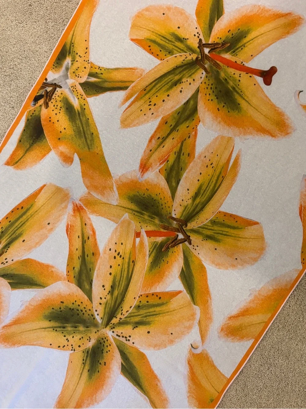 Lily print scarf